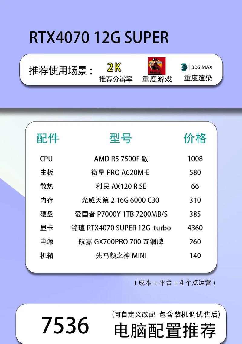 配置一台电脑的配置单,配置一台电脑的配置单及价格表